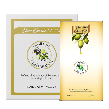كرتون زيت زيتون غصن الذهب "جالون" - 1 لتر